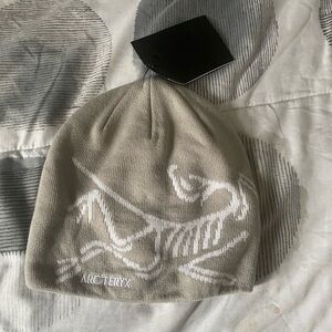 Arc'teryx Taupe Beanie with White Logo